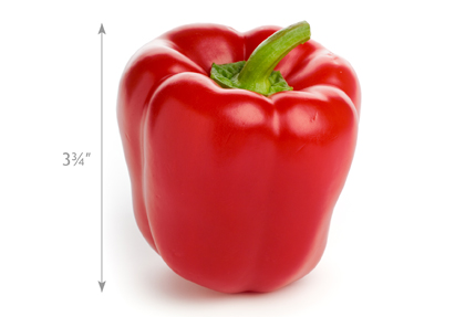 1 large (3 3/4" long) bell pepper